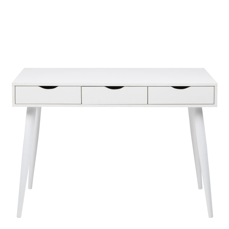 Neptun 3 Drawer Desk with 3 Drawers – White – image 2