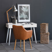 Neptun 3 Drawer Desk with 3 Drawers – White – image 5