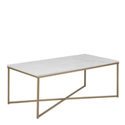 Alisma Coffee Table with White Marble Top – image 1