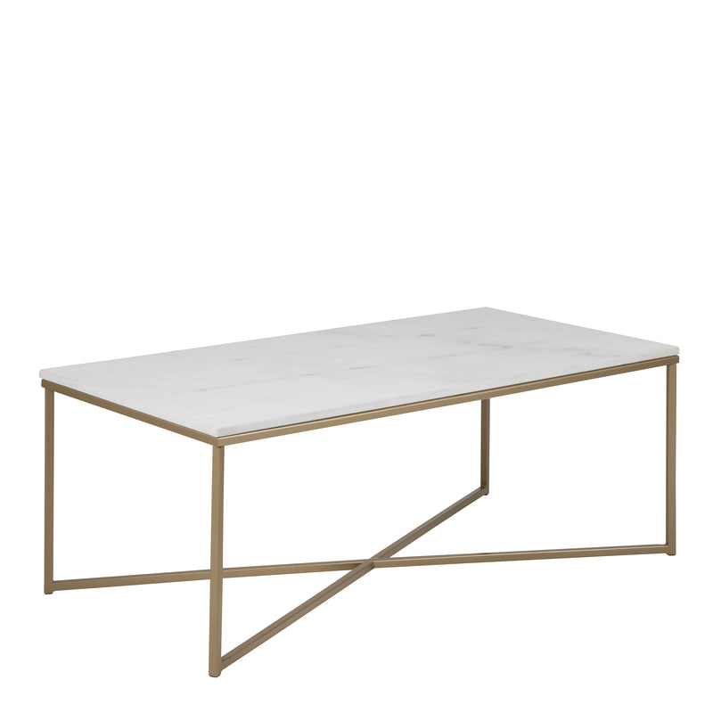 Alisma Coffee Table with White Marble Top – image 1