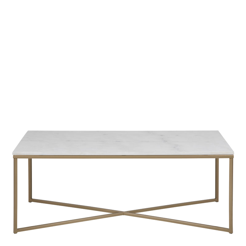 Alisma Coffee Table with White Marble Top – image 2