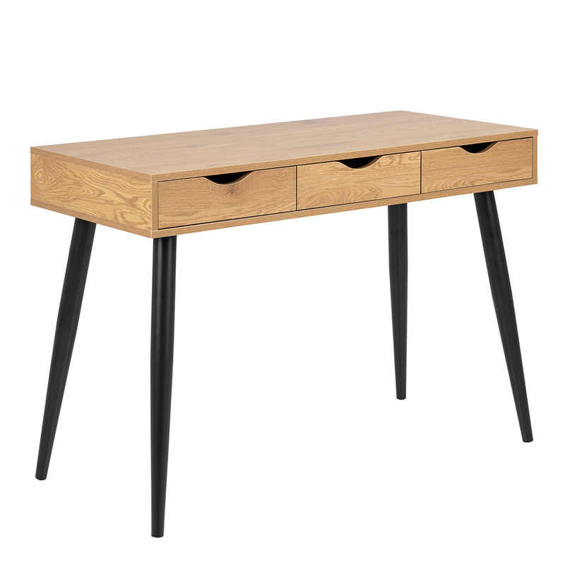 Neptun 3 Drawer Desk with 3 Drawers – Oak – image 1