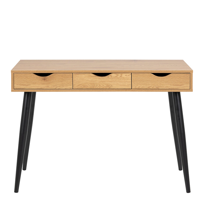Neptun 3 Drawer Desk with 3 Drawers – Oak – image 2