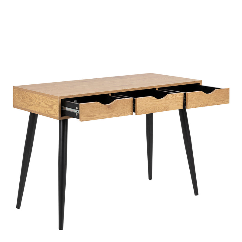 Neptun 3 Drawer Desk with 3 Drawers – Oak – image 5