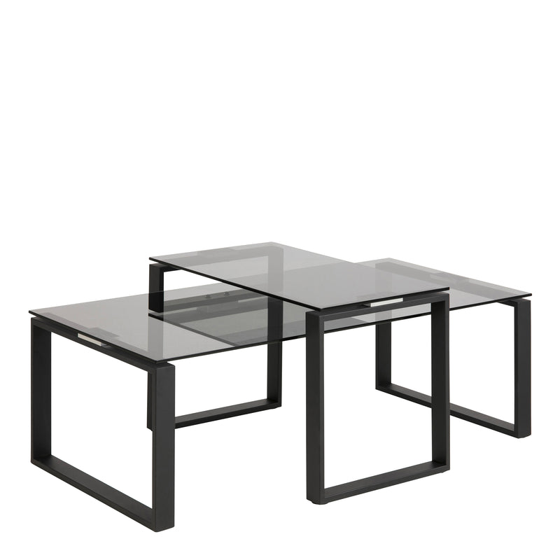 Katrine Coffee Table Set – Smoked Glass – image 1