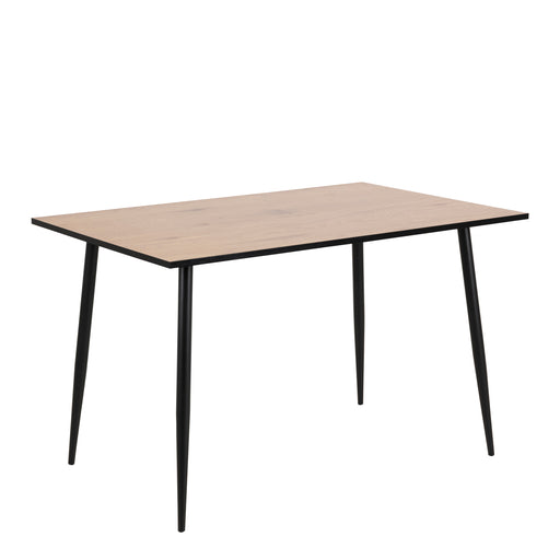 Wilma Dining Table with Oak Top & Black Legs Included 4 Celia Dining Chair in Light Grey – image 2