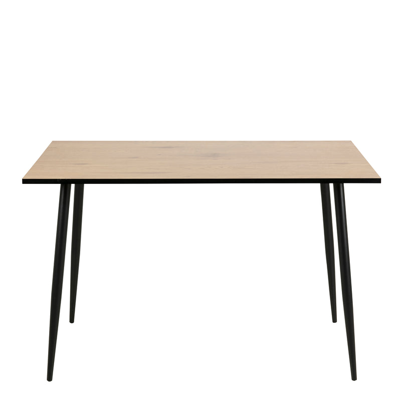 Wilma Dining Table with Oak Top & Black Legs Included 4 Celia Dining Chair in Light Grey – image 3