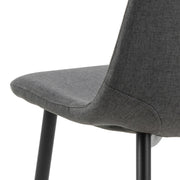 Wilma Dining Table with Oak Top & Black Legs Included 4 Celia Dining Chair in Light Grey – image 7