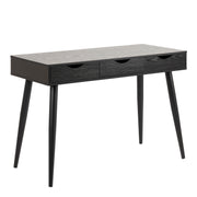 Neptun 3 Drawer Desk with 3 Drawers – Black – image 1