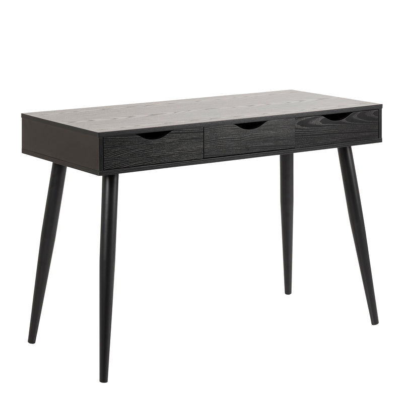 Neptun 3 Drawer Desk with 3 Drawers – Black – image 1