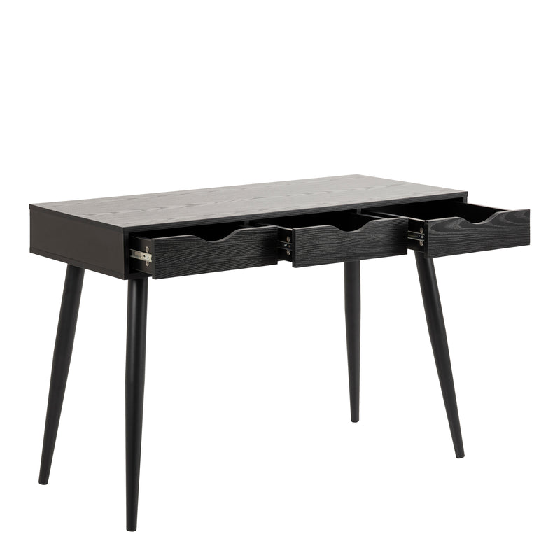 Neptun 3 Drawer Desk with 3 Drawers – Black – image 4