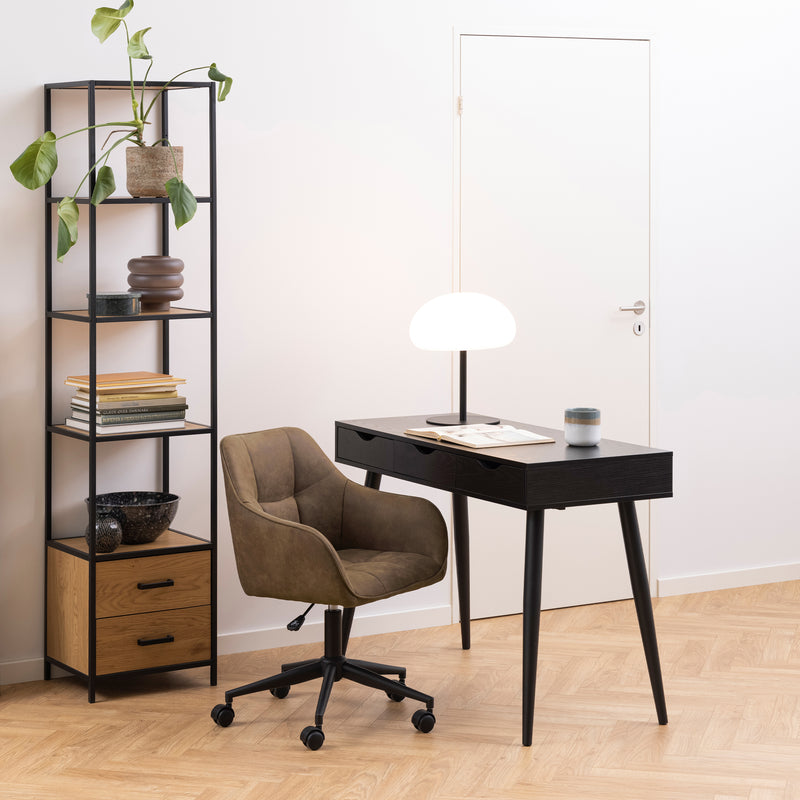 Neptun 3 Drawer Desk with 3 Drawers – Black – image 5