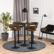 Ibiza Tall Round Bar Table with Black Ash Top and Matt Black Base – image 3