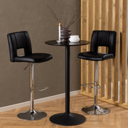 Ibiza Tall Round Bar Table with Black Ash Top and Matt Black Base – image 4