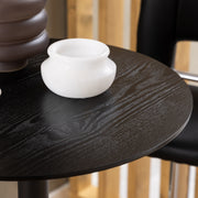 Ibiza Tall Round Bar Table with Black Ash Top and Matt Black Base – image 6