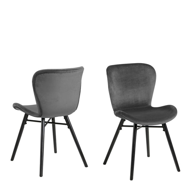 Batilda Dining Chair Set of 2 – Dark Grey – image 1