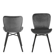 Batilda Dining Chair Set of 2 – Dark Grey – image 2