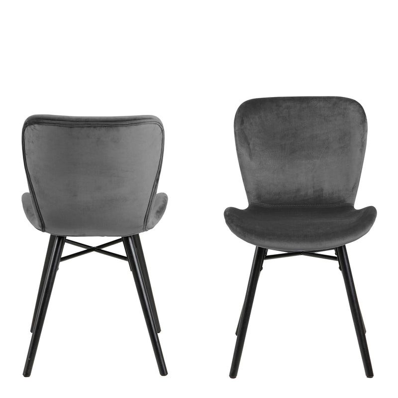 Batilda Dining Chair Set of 2 – Dark Grey – image 2
