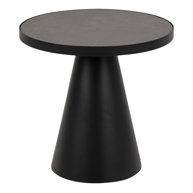 Soli Round Ceramic Coffee Table in Black 45,7x45cm – image 1