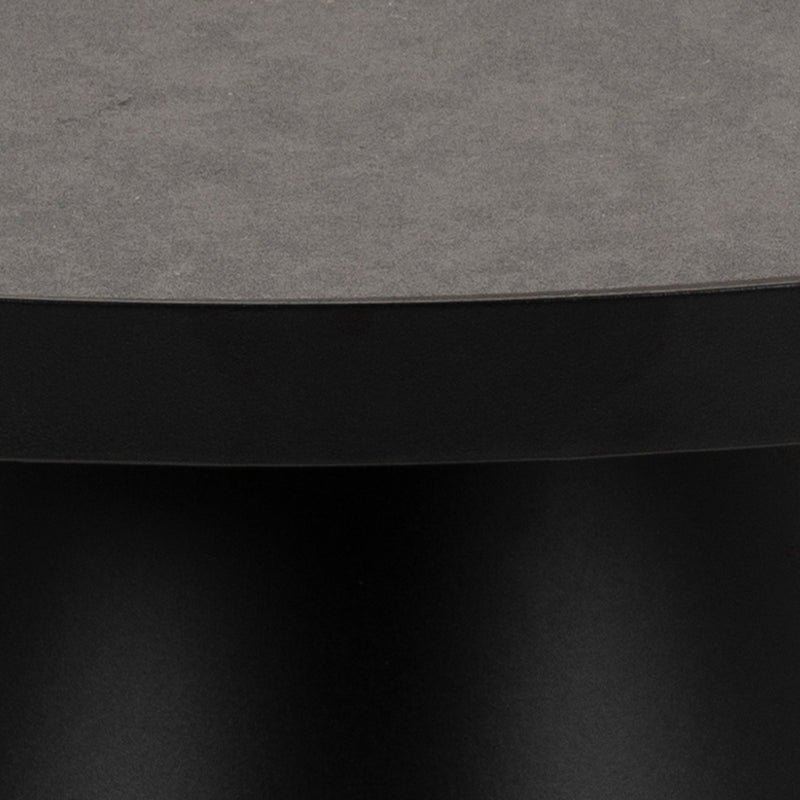 Soli Round Ceramic Coffee Table in Black 45,7x45cm – image 6
