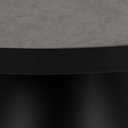 Soli Round Ceramic Coffee Table in Black 65.7x40cm – image 6