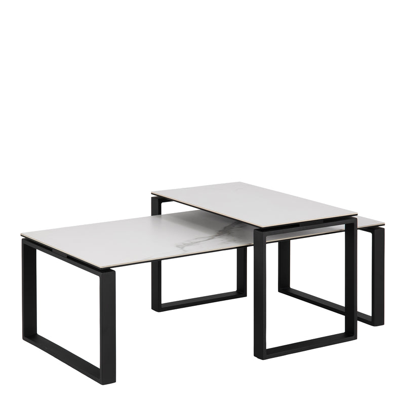 Katrine Coffee Table Set – White – image 1