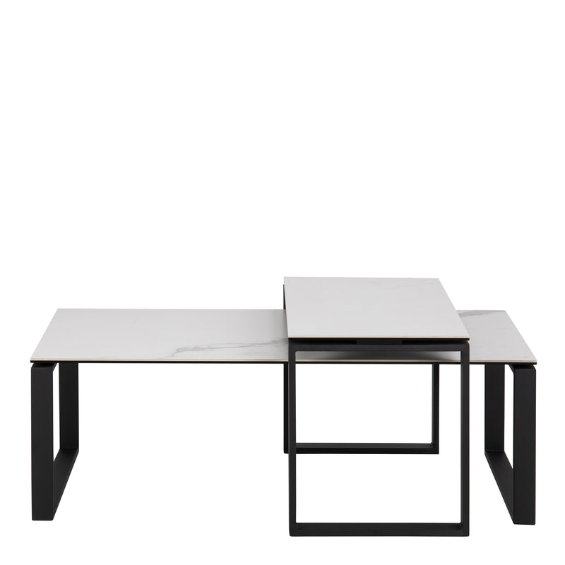 Katrine Coffee Table Set – White – image 2