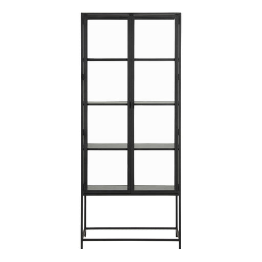 Seaford Tall Black Metal 2 Door Display Cabinet – image 2