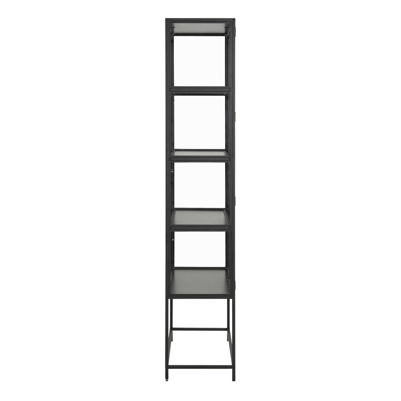 Seaford Tall Black Metal 2 Door Display Cabinet – image 3
