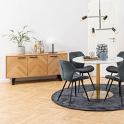 Brighton 3 Door Sideboard in Oak with Herringbone Effect – image 5