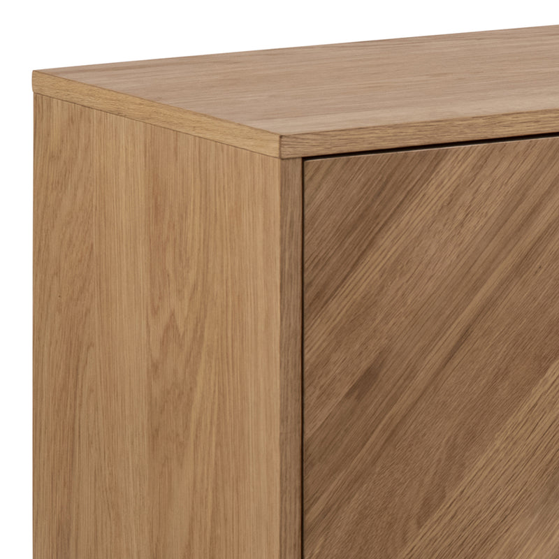 Brighton 3 Door Sideboard in Oak with Herringbone Effect – image 7