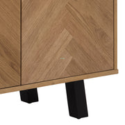 Brighton 3 Door Sideboard in Oak with Herringbone Effect – image 9