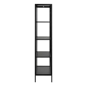 Newcastle Tall 2 Door Display Cabinet in Matt Black – image 3