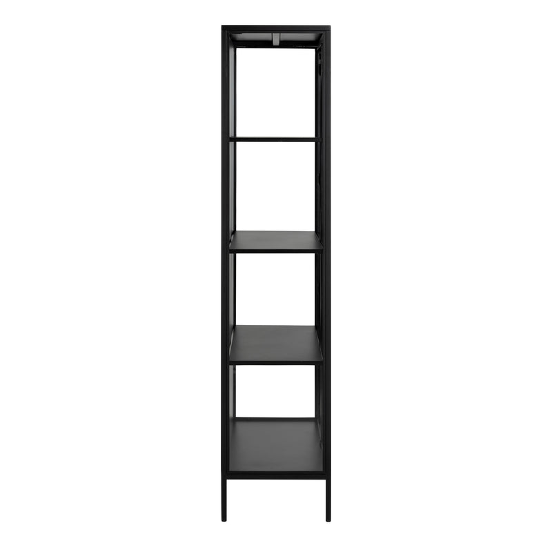 Newcastle Tall 2 Door Display Cabinet in Matt Black – image 3