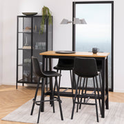 Newcastle Tall 2 Door Display Cabinet in Matt Black – image 5