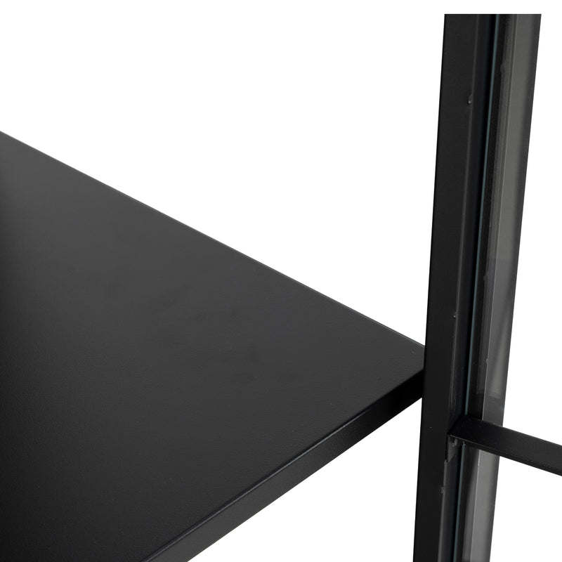 Newcastle Tall 2 Door Display Cabinet in Matt Black – image 8