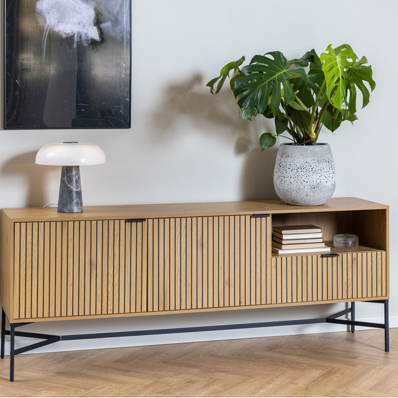 Jaipur Sideboard with 2 Doors and 1 Drawer in Wild Oak – image 6