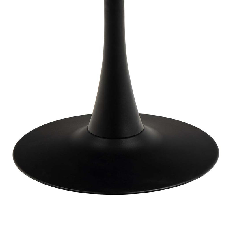Malta Ceramic Round Dining Table in Black 90x75cm Included 4 Celia Dining Chair in Light Grey – image 5