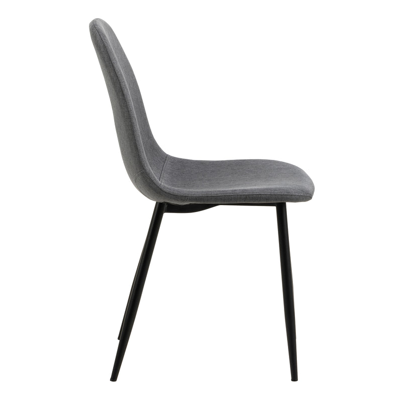 Malta Ceramic Round Dining Table in Black 90x75cm Included 4 Celia Dining Chair in Light Grey – image 7