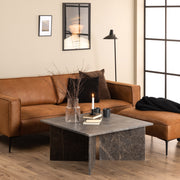 Vega Square Coffee Table with Top – Marron – image 3
