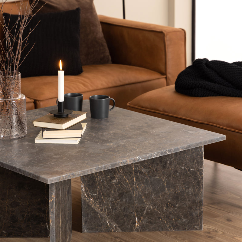 Vega Square Coffee Table with Top – Marron – image 4
