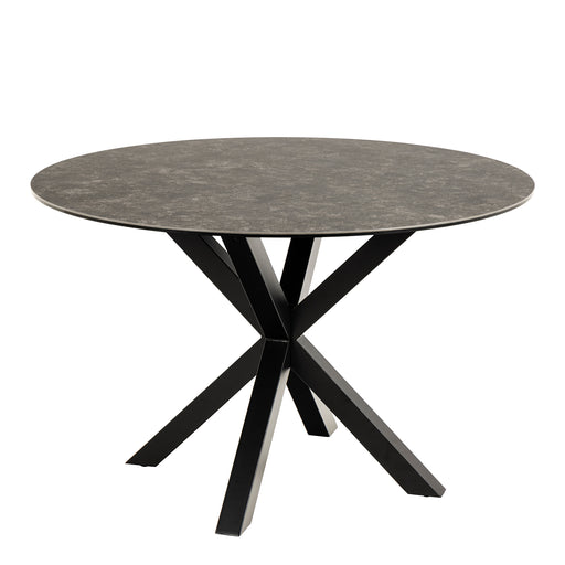 Heaven Round Dining Table with Ceramic Top – Black – image 1