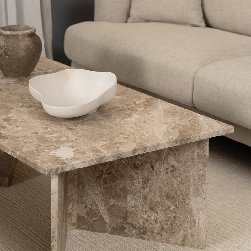 Vega Rectangular Coffee Table with Top – Brown – image 4