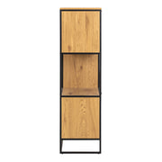 Swindon Bookcase with 2 Doors, 3 Drawers and 1 Shelves in Black – image 3