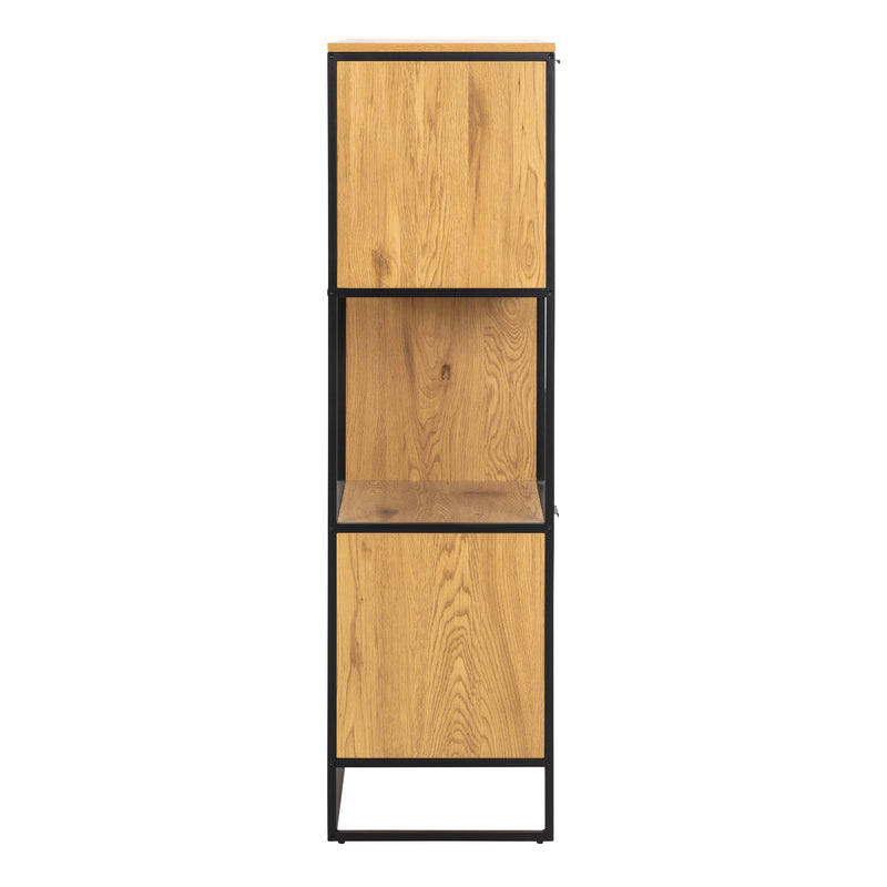 Swindon Bookcase with 2 Doors, 3 Drawers and 1 Shelves in Black – image 3