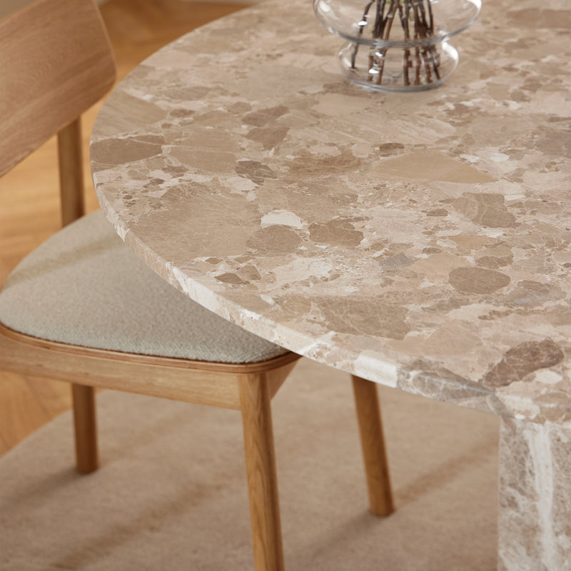 Naxos Round Dining Table in Brown Marble – image 4