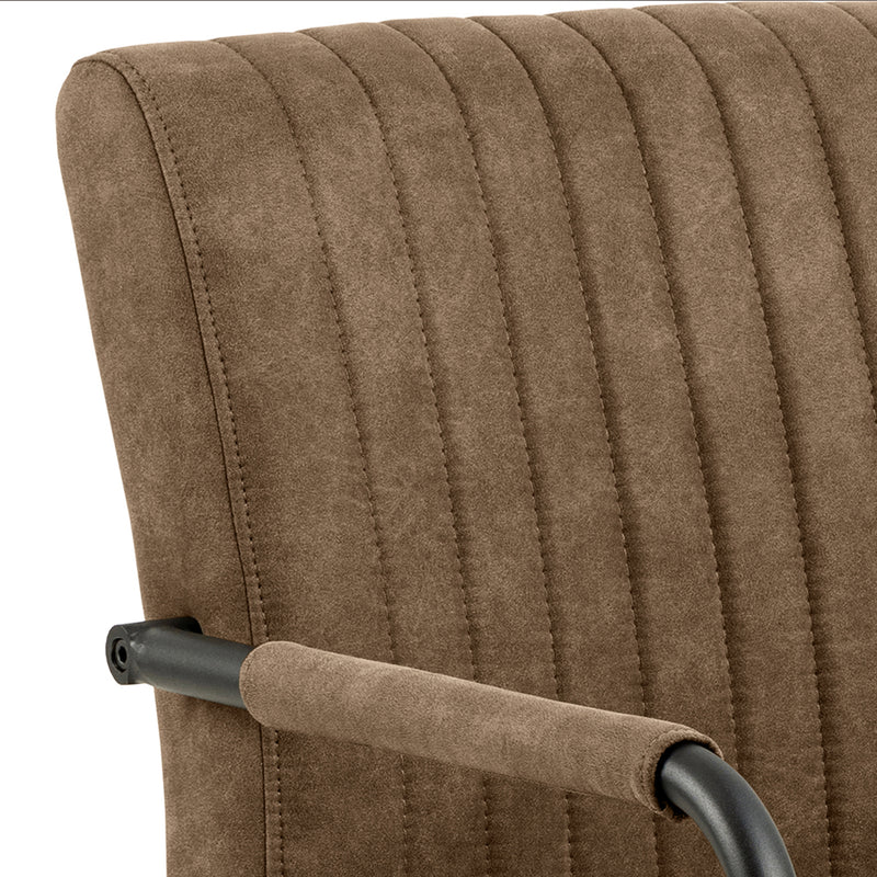Yale Dining Table Included 4 Adele Dining Chair Fabric – Brown – image 9