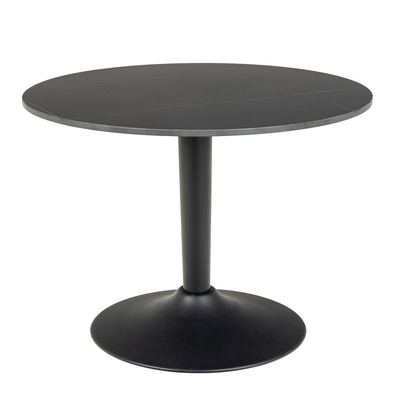 Malta Ceramic Round Coffee Table – Matt Black – image 1