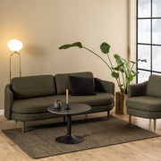 Malta Ceramic Round Coffee Table – Matt Black – image 2