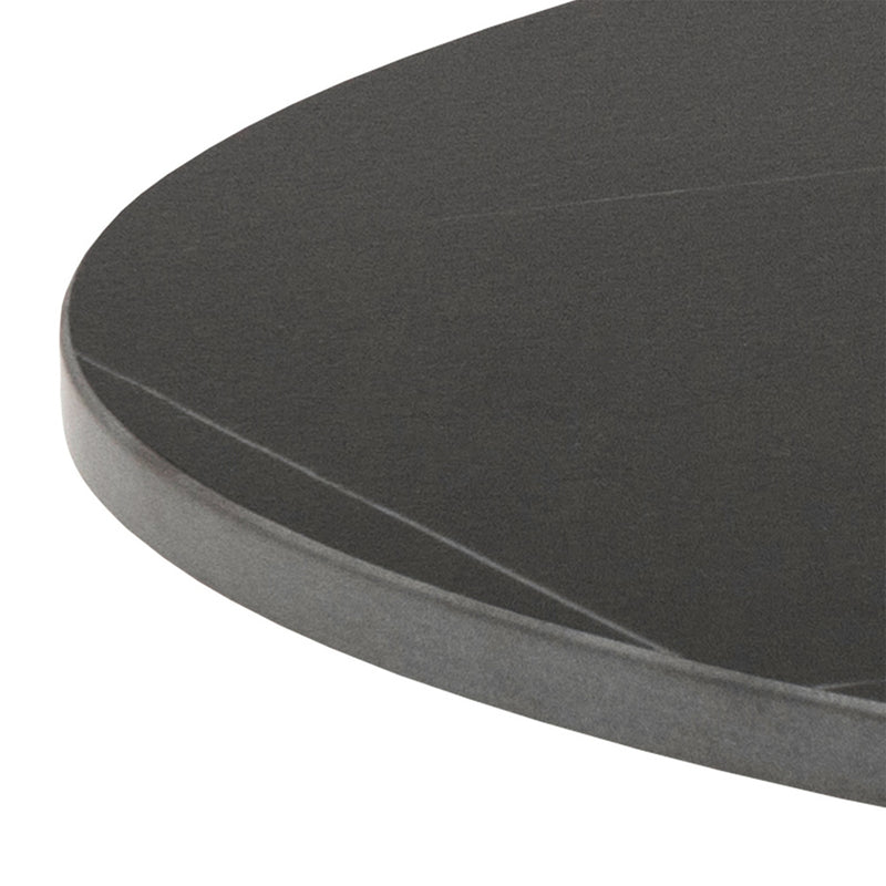Malta Ceramic Round Coffee Table – Matt Black – image 4